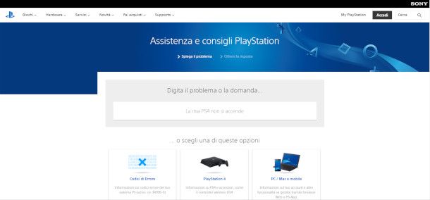 Assistenza PlayStation
