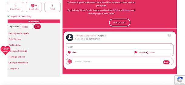 Come leggere i commenti privati su ThisCrush