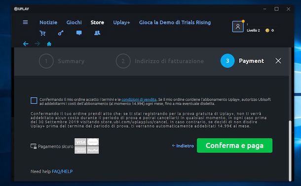 Pagare gioco su Uplay