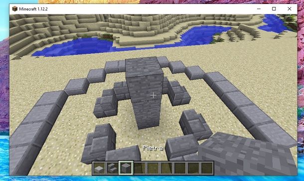 3 blocchi pietra Minecraft