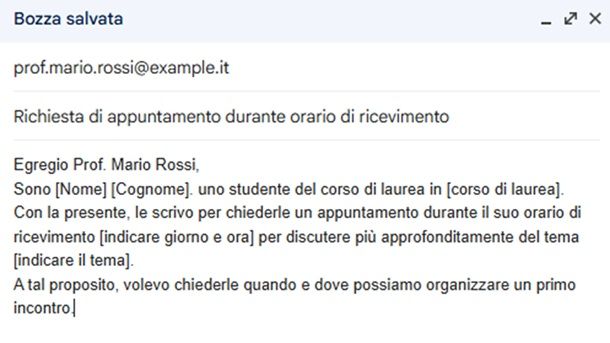 Come scrivere una mail ad un professore per chiedere ricevimento