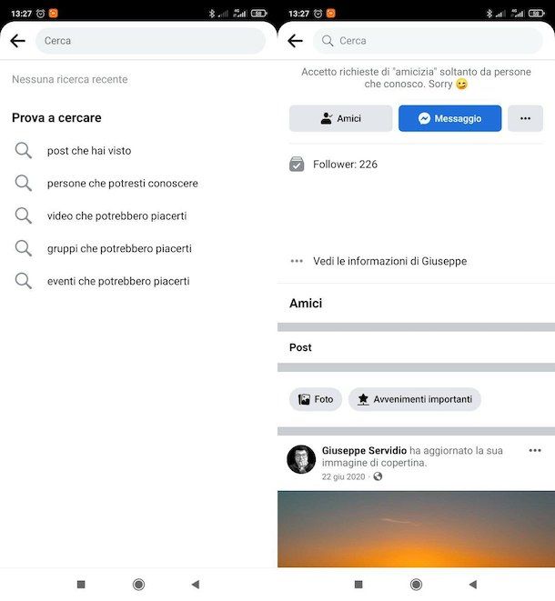 Come vedere i follower di un account privato su Facebook