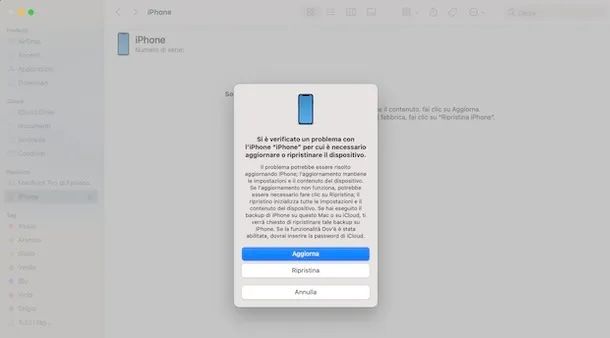 Modalità di recupero