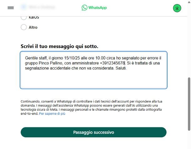 Come togliere segnalazione WhatsApp