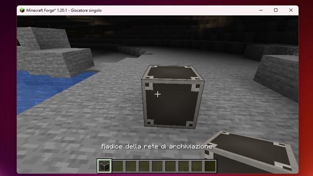 Radice della rete di archiviazione Minecraft