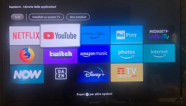 YouTube su Fire TV Stick