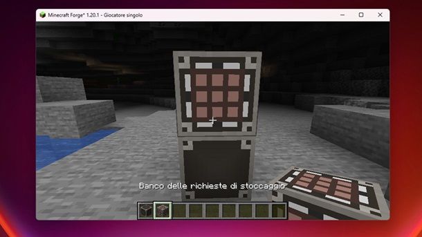 Banco delle richieste di stoccaggio Minecraft