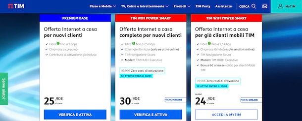 Offerte linea fissa TIM