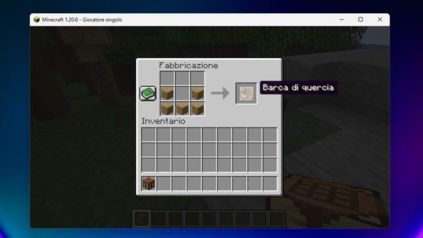 Barca di quercia Minecraft