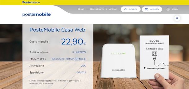 Offerte linea fissa PosteMobile