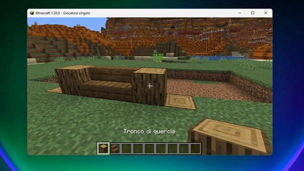 Tronco di quercia destra Minecraft