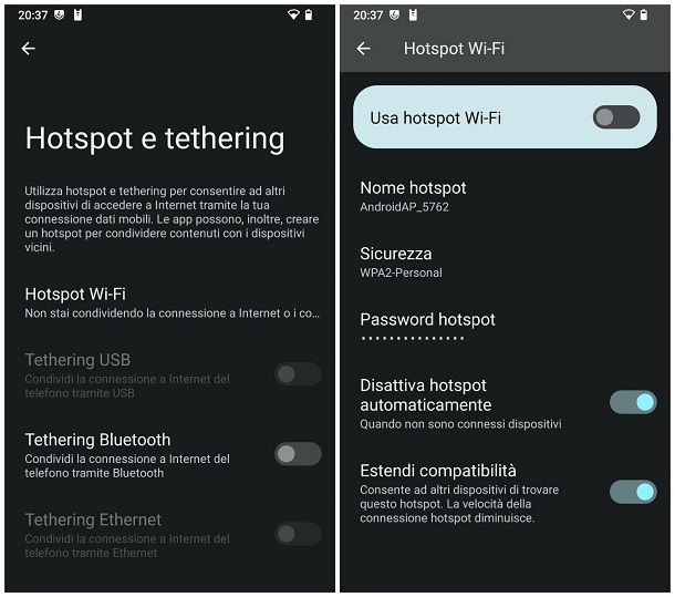 Come fare da hotspot al PC fisso con Android