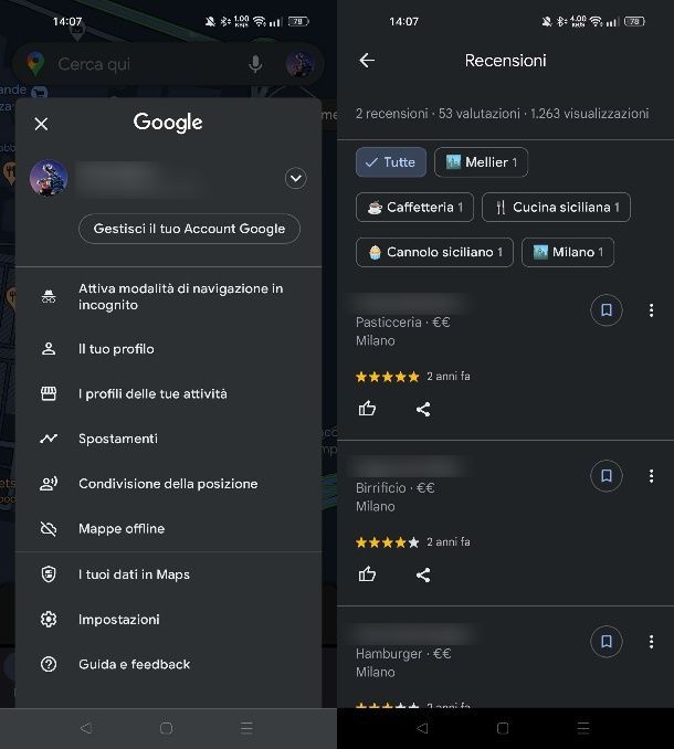 Come vedere le mie recensioni su Google Maps