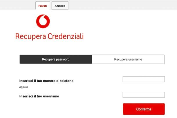 Problemi con Vodafone