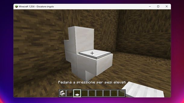 Pedana a pressione per pesi elevati Minecraft