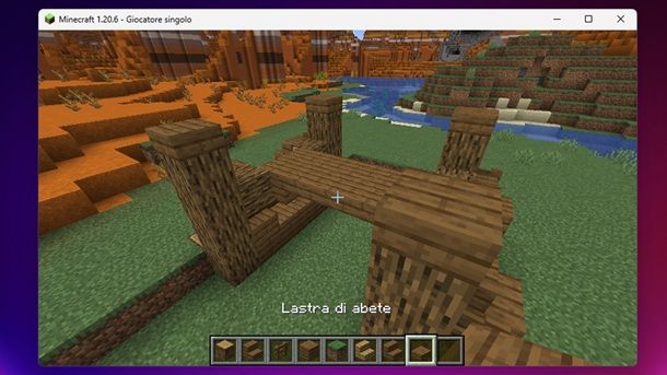 Lastra di abete in alto Minecraft