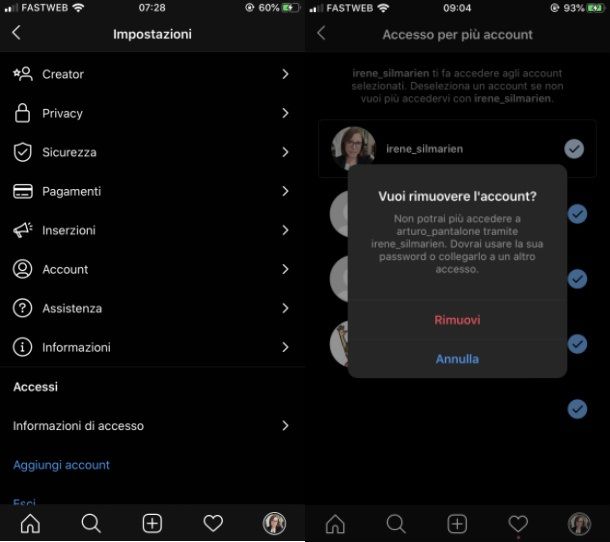 Come eliminare account multipli Instagram Salvatore Aranzulla