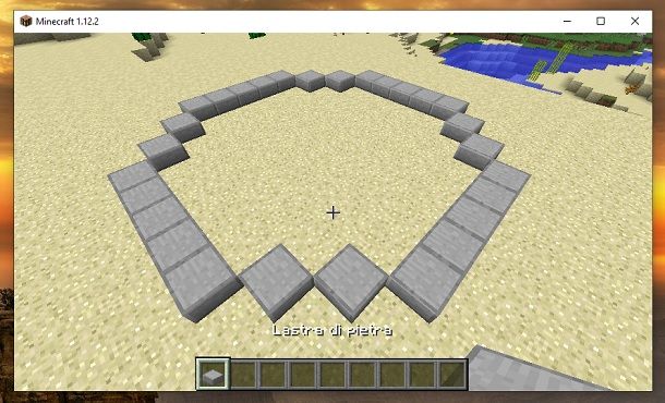 Base struttura fontana Minecraft