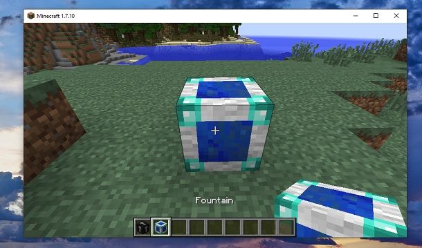 Blocco fontana Minecraft