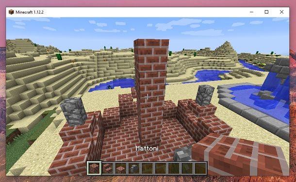 Colonna mattoni Minecraft