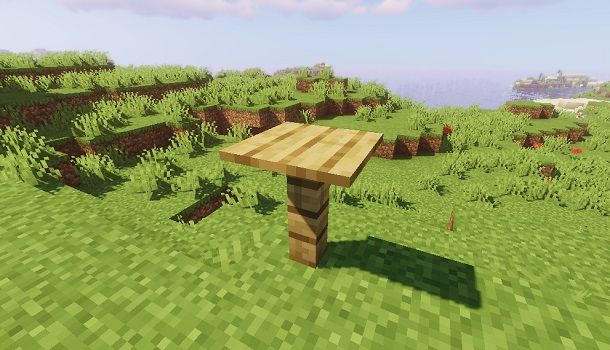 Creare un tavolo da bar su Minecraft