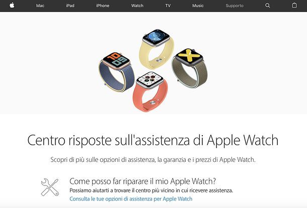 Supporto Apple Watch