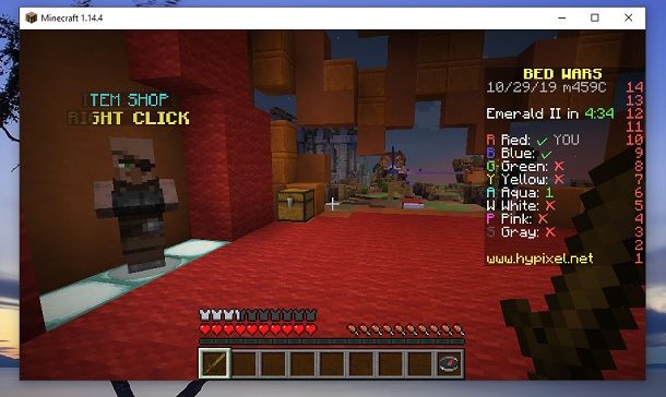 Item Shop BedWars Minecraft