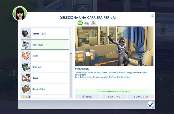 Lavoro full-time The Sims 4