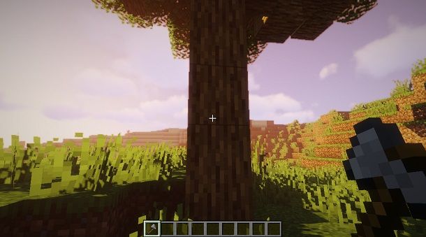 Raccogliere la legna su Minecraft
