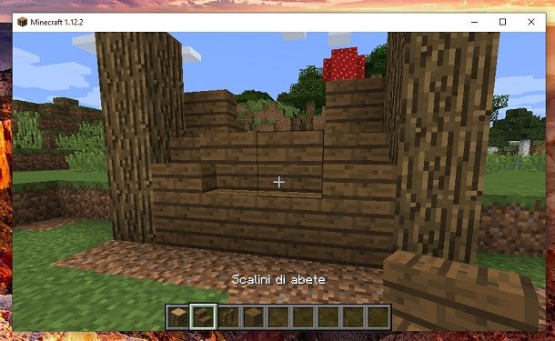 Riga scalini di abete Minecraft