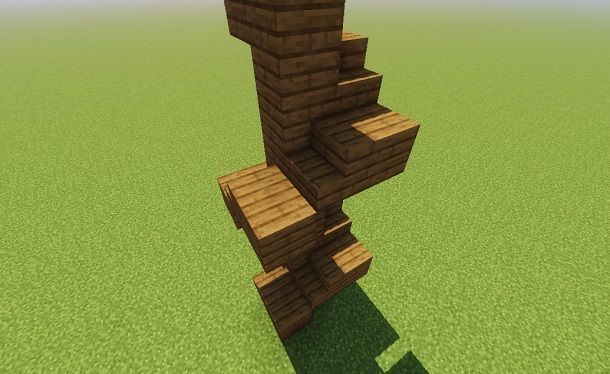 Scala a chiocciola su Minecraft