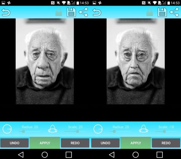 App per modificare naso