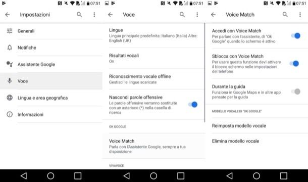 Ok Google a schermo spento