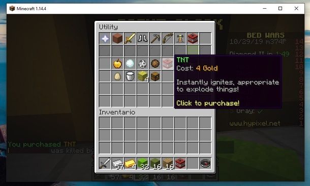 TNT BedWars Minecraft
