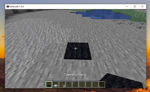 Tappeto nero Minecraft