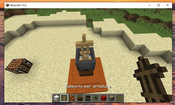 Terzo supporto per armatura Minecraft