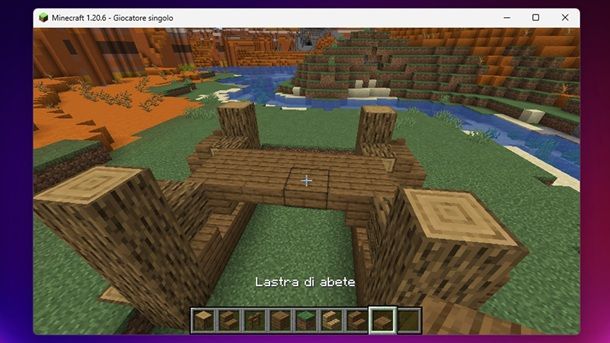 Lastra di abete Minecraft