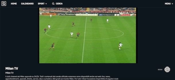 Milan TV su DAZN