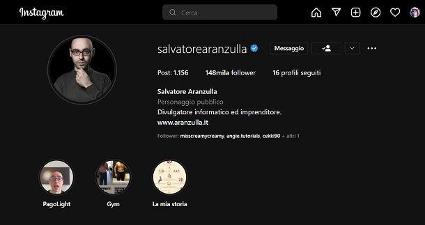 Come avere Instagram nero su PC