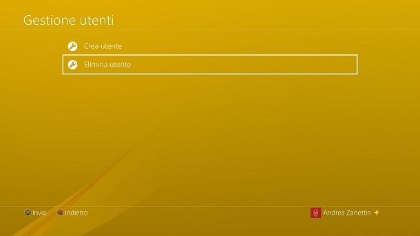 Come disativare l'account principale PS4