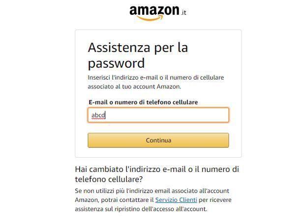 Problemi con account Amazon