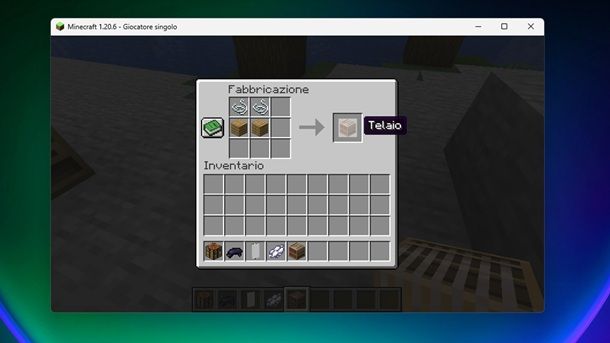 Creare un Telaio Minecraft