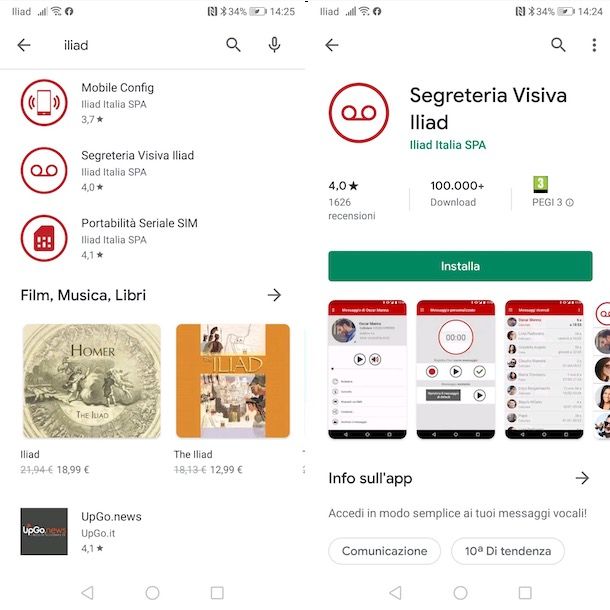 App per Iliad Android