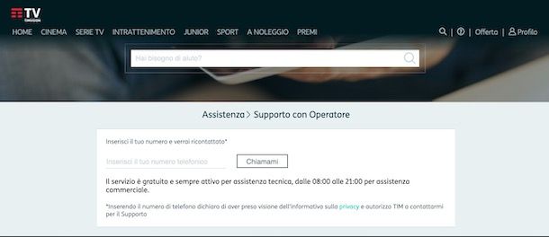 Problemi con TIMvision