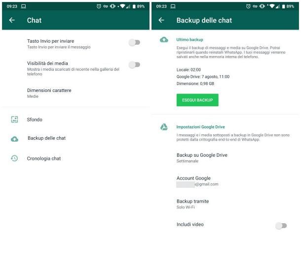 Come ripristinare messaggi WhatsApp cancellati