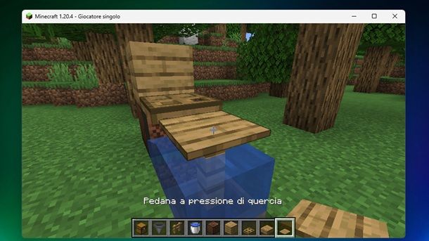 Pedana a pressione di quercia Minecraft