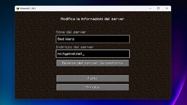 Come giocare alle BedWars su Minecraft Java