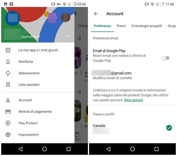 Come creare un account canadese su Android