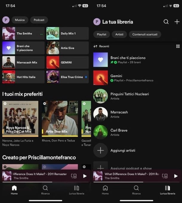 Come usare Spotify da app