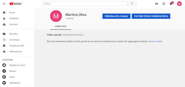 Iscritti YouTube da Web